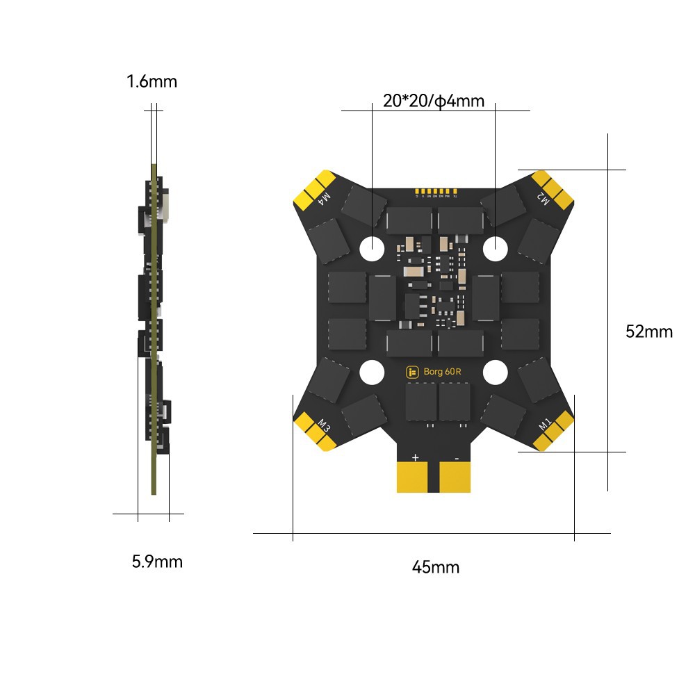 iFlight Borg Mini H7 (ICM42688 - đánh giá và giá Drone Racing Esc